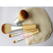 Beauty Cosmetic 4PCS Bamboo Makeup Brush Set